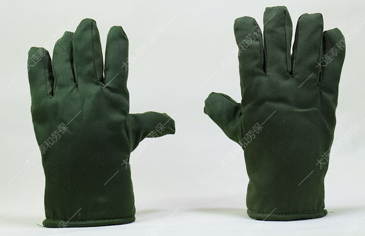 手闷子男冬季老87式军绿色布棉巴掌手套劳保加棉加厚保暖旷工五指棉