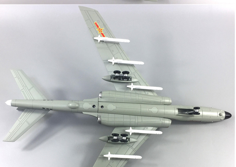 轰6k战略轰炸机 【定制】1:72轰6k飞机模型轰6合金模型国产h6轰炸机 1