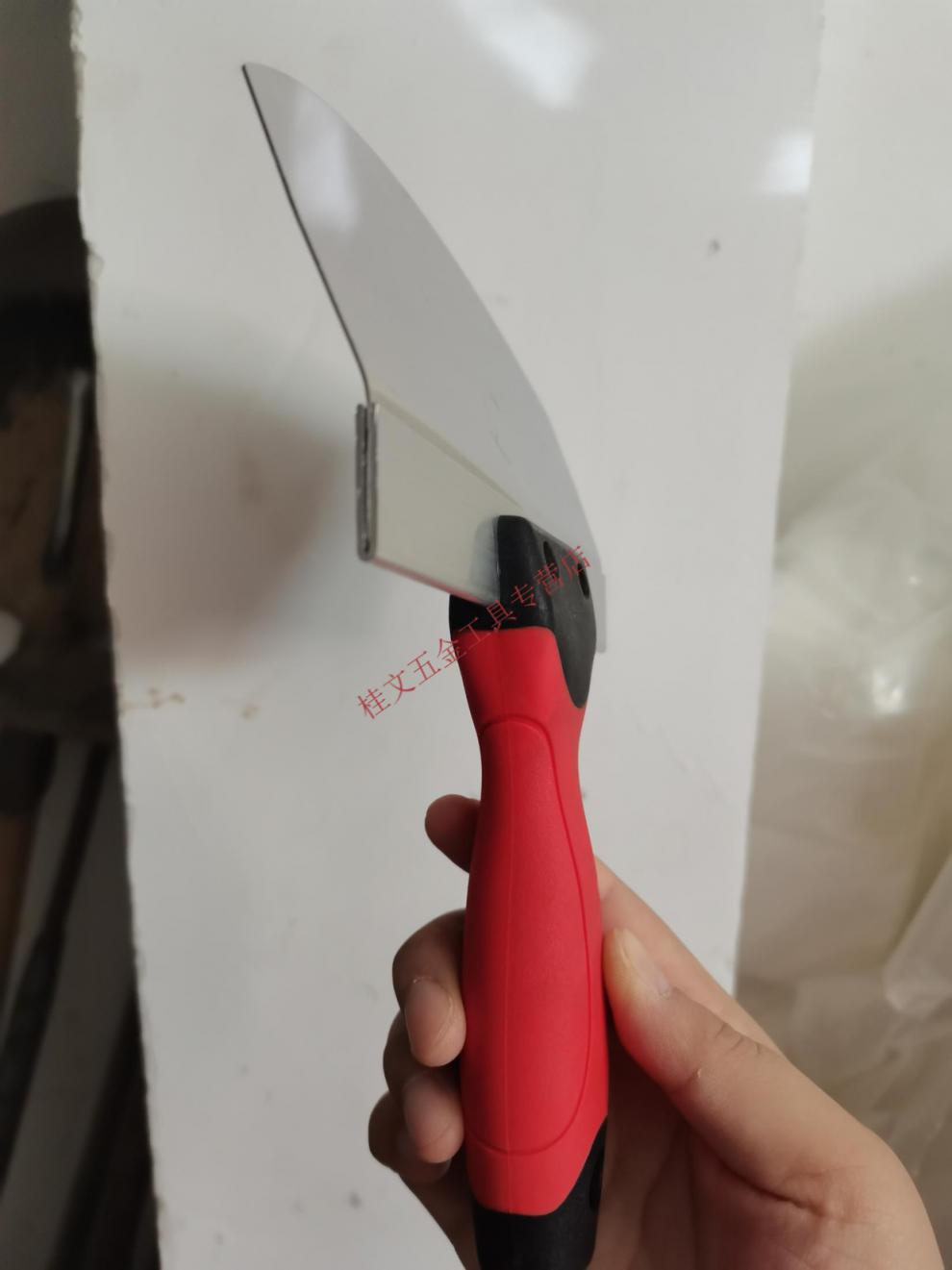 新款扇形油灰刀不锈钢圆弧铲刀刮腻子刮大白工具加厚灰铲抹子抹灰