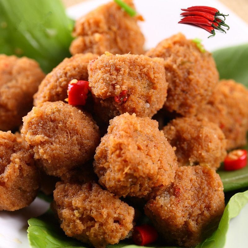 安徽特产手工绿豆丸子油炸圆子火锅配料好吃的小吃零食香脆烧汤 1斤