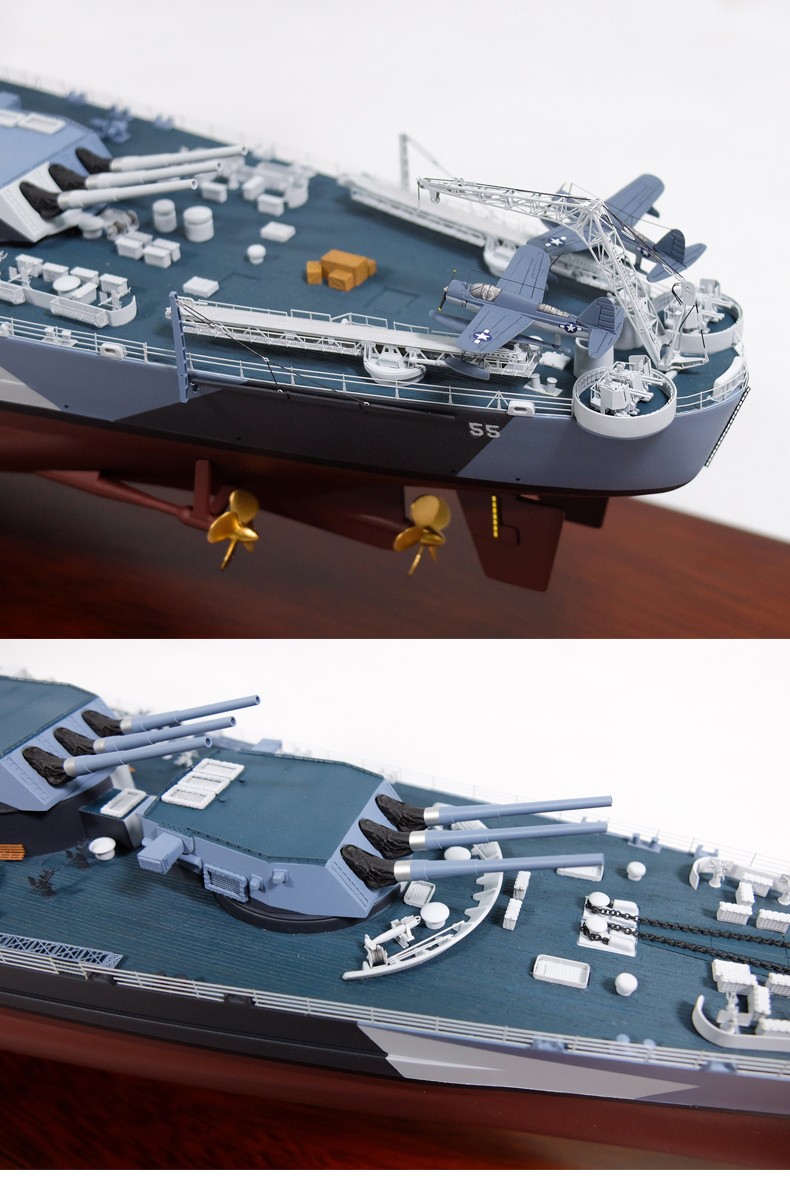 05734拼装战舰模型船1700二战军舰北卡罗莱纳号战列舰bb55模型模型