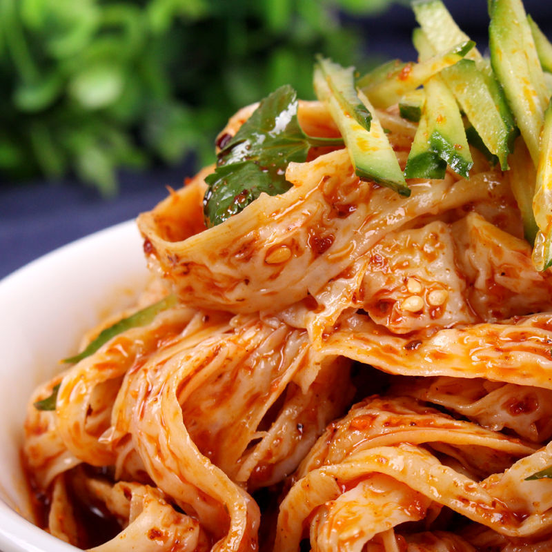 杞里香陕西特产香辣牛筋面280g 擀面皮凉调料速食辣条 4份【酸辣】