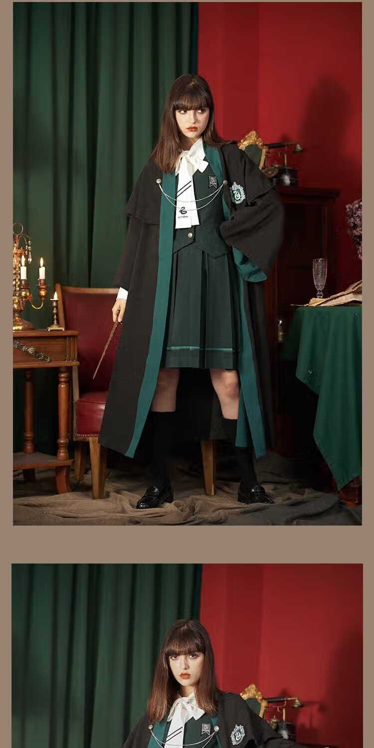 哈利波特服装衣服魔法袍学院服cios服联名斯莱特林jk制服裙全套服装