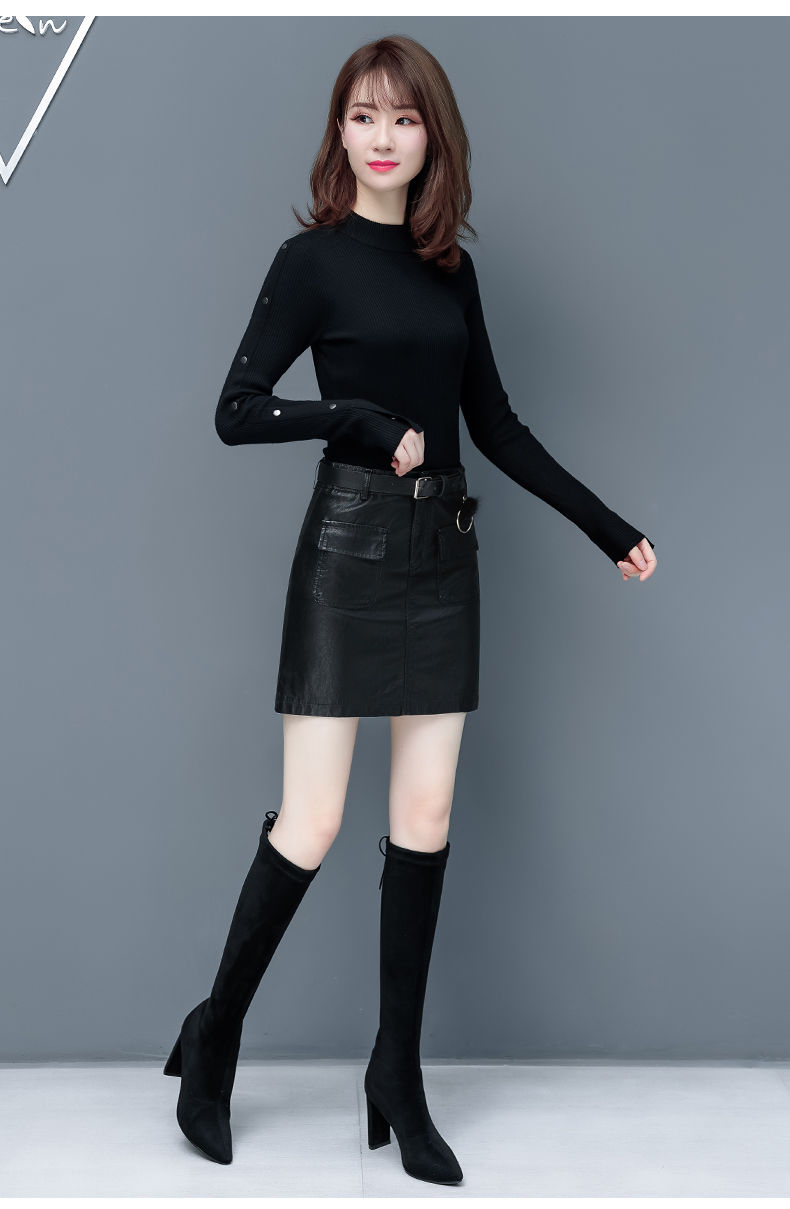 皮裙半身裙女包臀裙性感pu小皮裙女半身裙新款秋冬季高腰短裙气质包臀