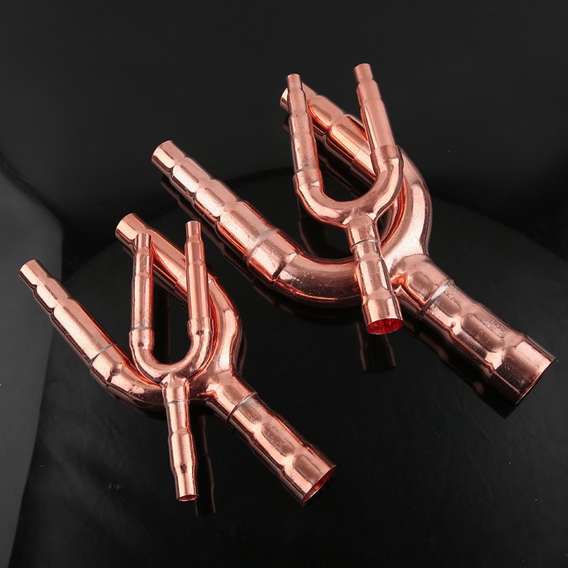 优品定制美的中央空调分支器01c02c03c04c05c多联机分歧管空调铜配件