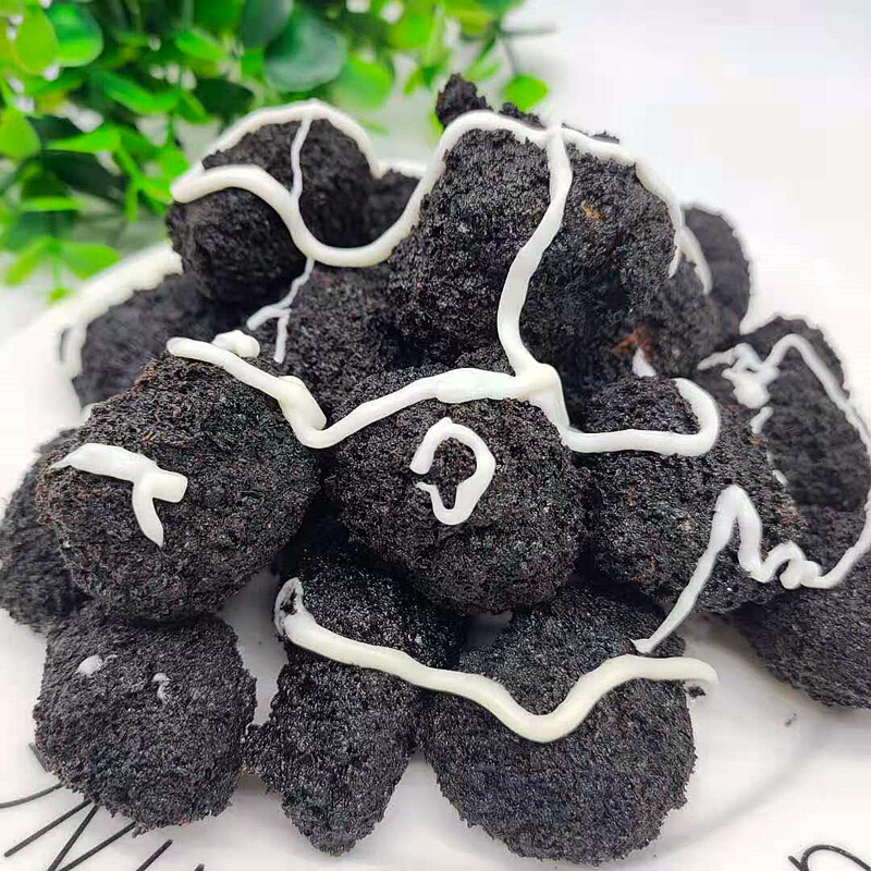 黑金鸡块1kg墨鱼汁盐酥鸡脏脏黑炭炸鸡冻半成品新品特色油炸小吃