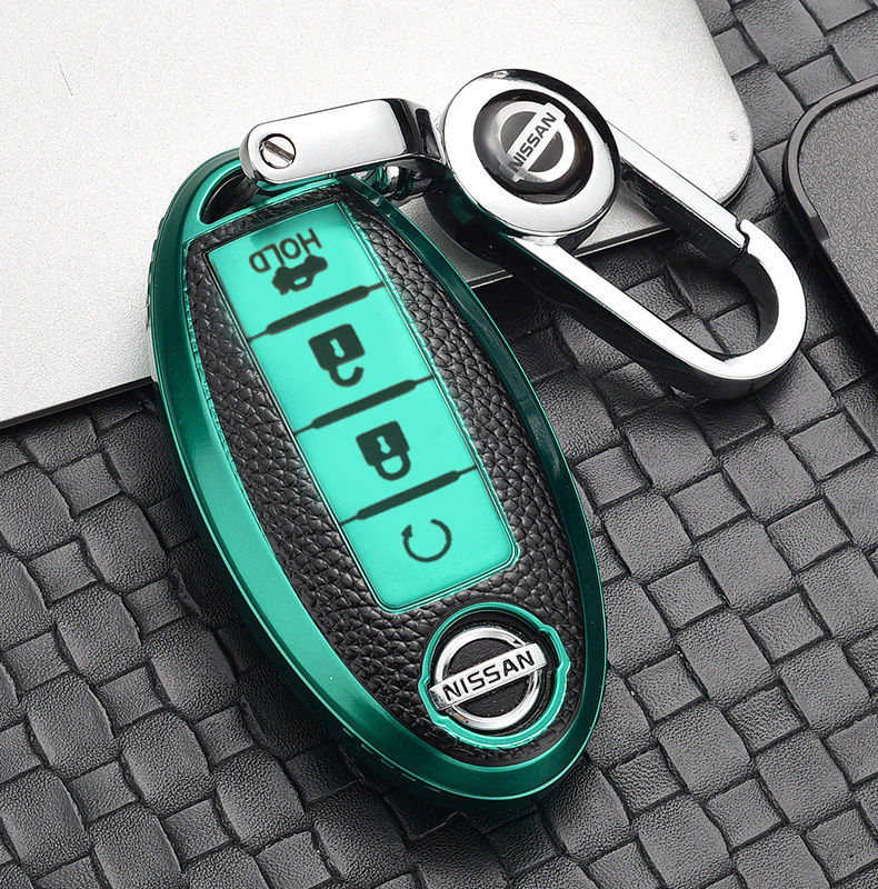 适用日产十四代轩逸钥匙套2021款新轩逸14代钥匙扣包红时尚金属短扣