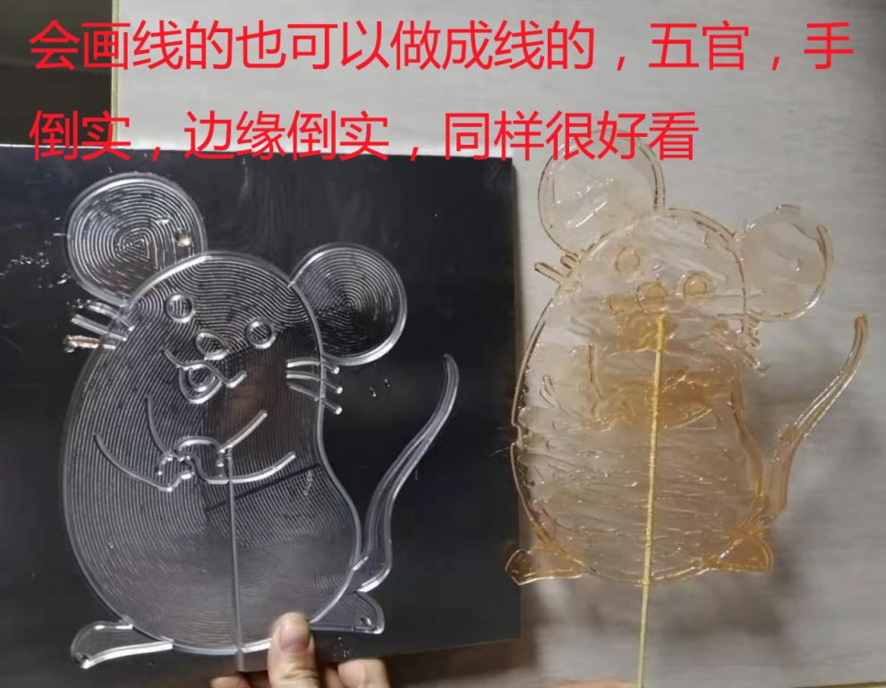 加大23*23cm 十二生肖糖画模板机器雕刻图专用工具铝模具手工糖画 鼠