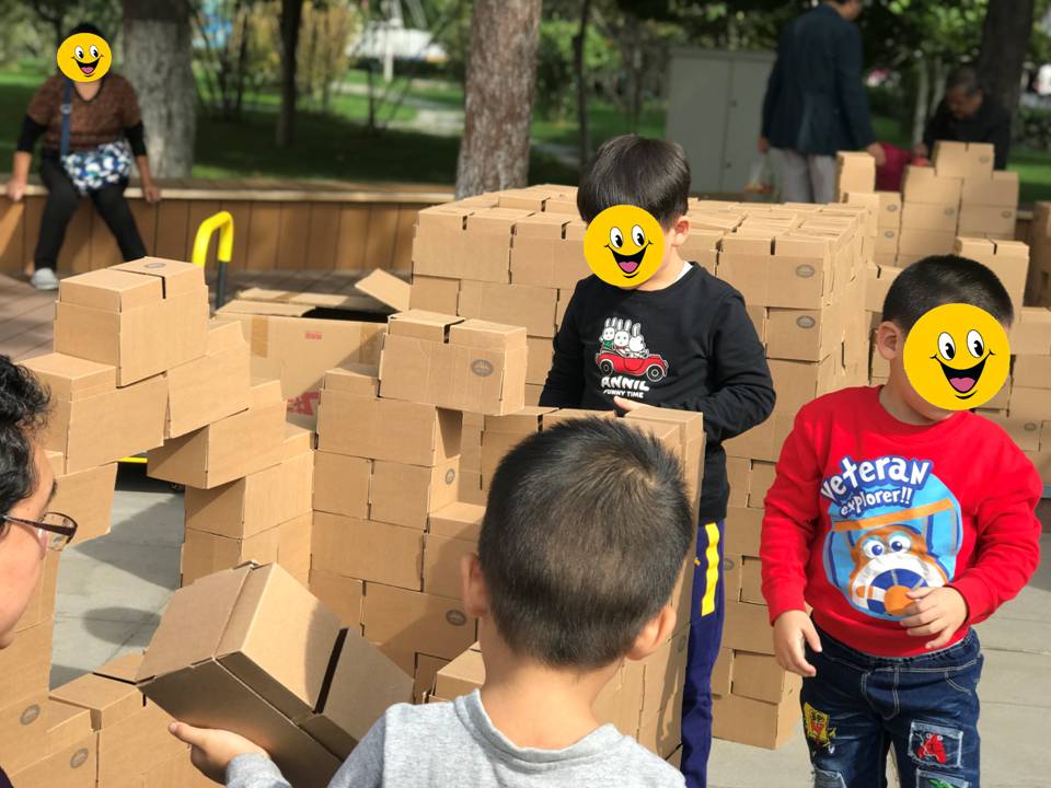 中大班建构区游戏儿童拼搭纸箱砖块低结构建筑玩具纸盒积木10块体验装