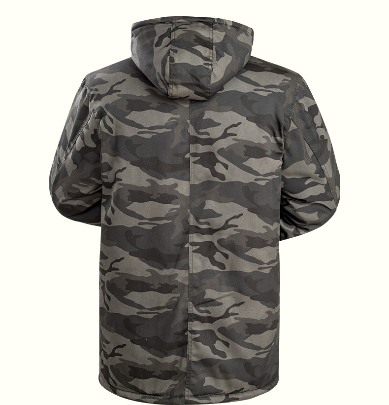 大码迷彩棉衣男冬季加厚加肥中长款工作服劳保防寒棉服棉袄棉大衣