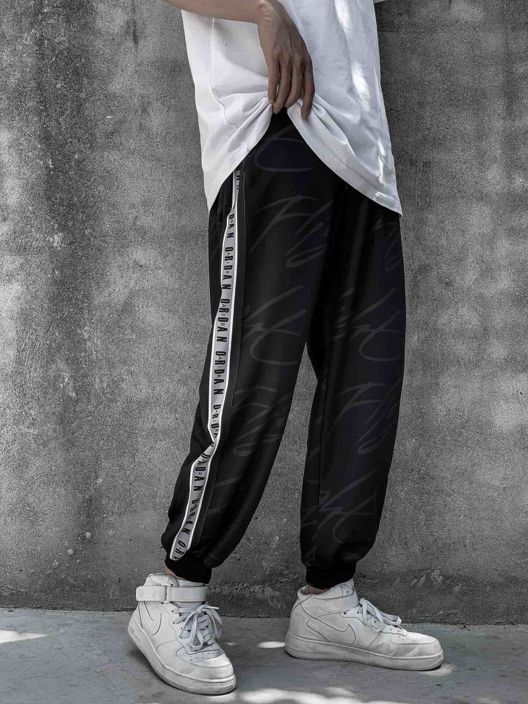 jordan【品牌】aj飞人休闲运动长裤子男学生秋冬季潮牌对号蓝球侧边