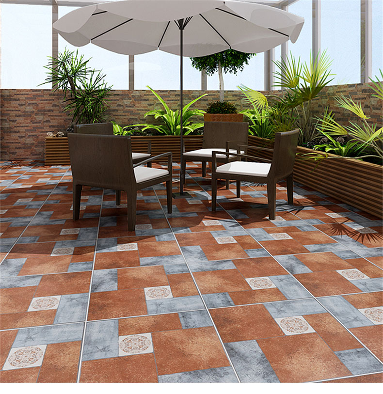 坚悦户外阳台瓷砖仿古砖600x600室外露台花园防滑地砖别墅庭院地板砖