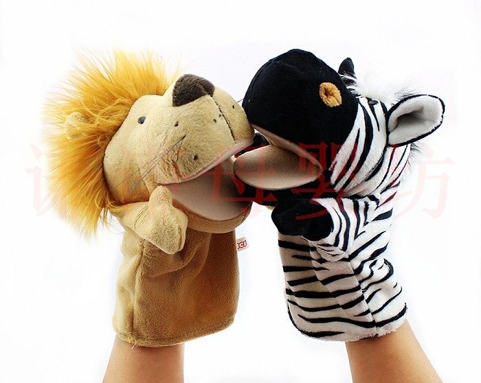 手偶玩具动物手套嘴巴能动毛绒娃娃套手上的玩偶幼儿园表演可张嘴