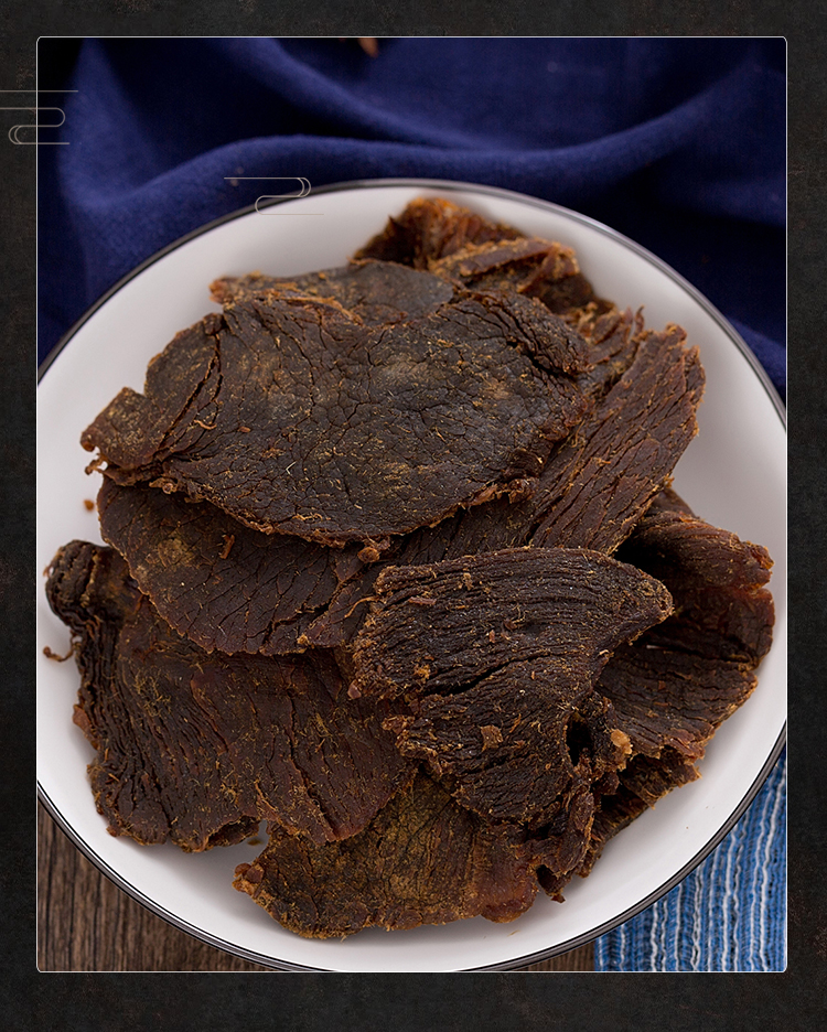 温州特产零食小吃康森湖岭牛肉干片风干独立小包装500g原味500g