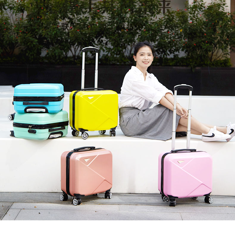 英寸小型旅行李箱拉杆箱女韩版男玫瑰金20304013寸两节拉杆可拆卸轮子