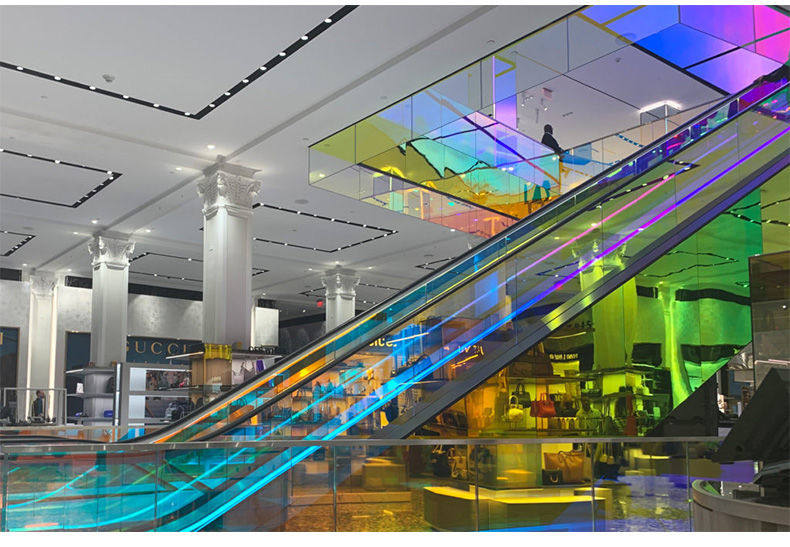 炫彩膜七彩镭射贴纸幻彩变色梦幻手工彩色鲜花包装纸透光玻璃贴膜 蓝