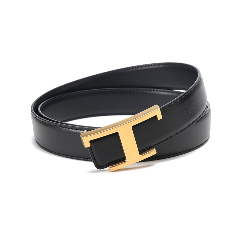 托德斯 tods 男士牛皮t形字母饰扣板扣式皮带腰带 xcmcqr50100ndd