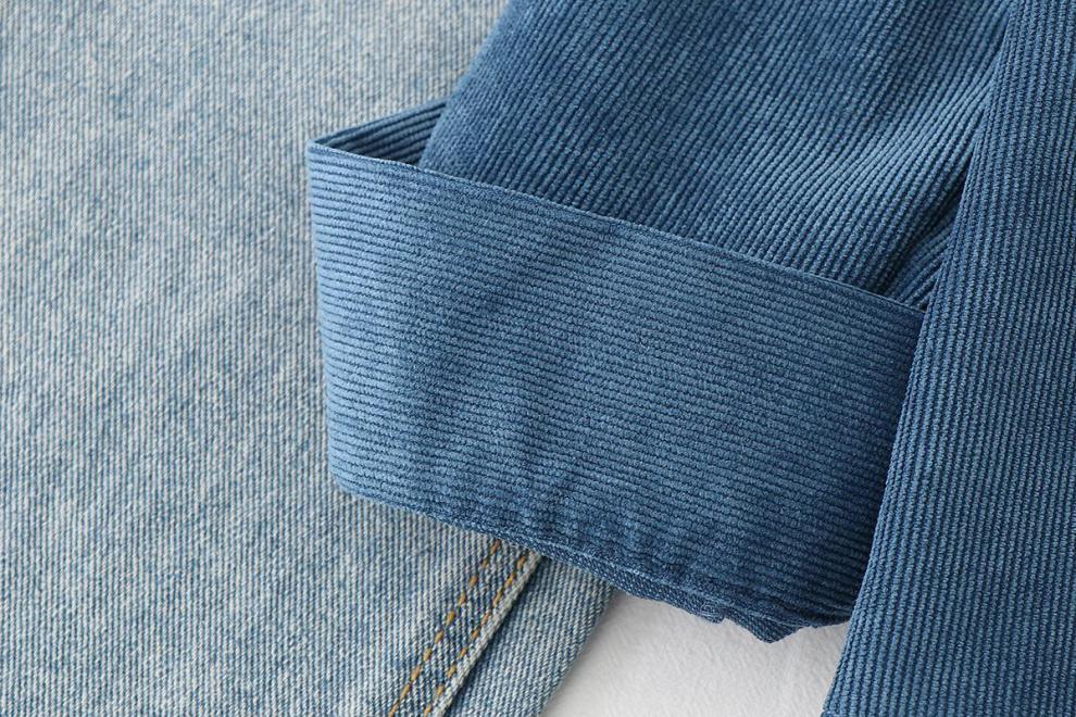 免费试穿2021春装新款芯绒衬衫女外套港味ins宽松条绒长袖外搭衬衣