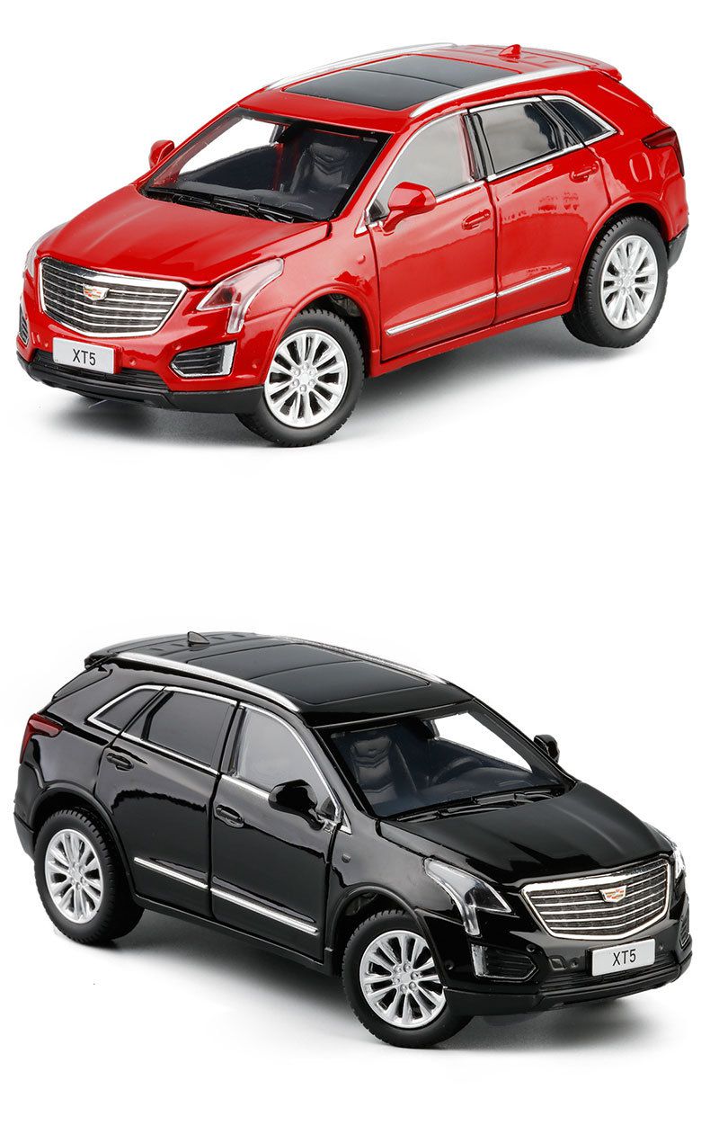 凯迪拉克模型仿真金属xt5srx合金车模dts避震汽车儿童玩具车金属红色