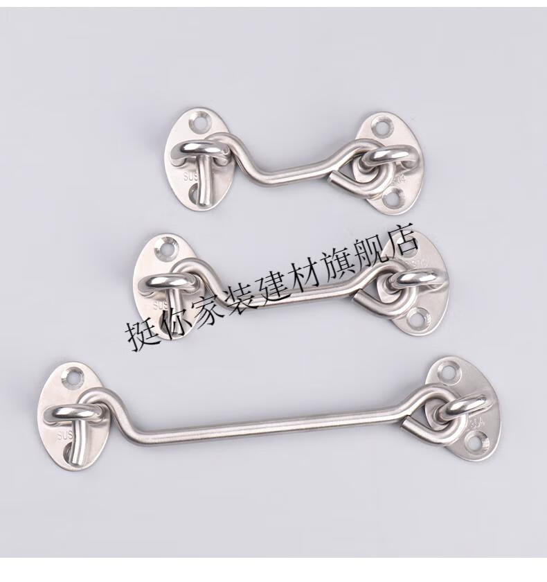 窗户防风神器免打孔门栓插销门扣锁扣不锈钢推拉门窗防风钩固定器fg