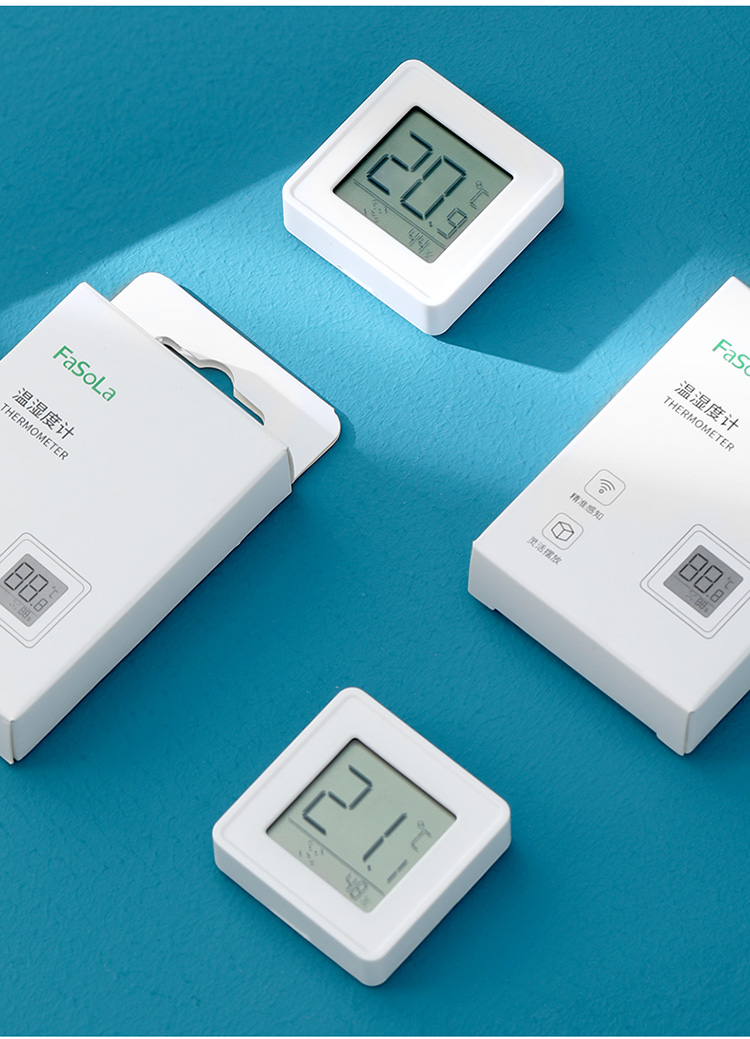 fasola日本湿度计 温度表 室内温湿度计 高精密温度计 家用湿度器