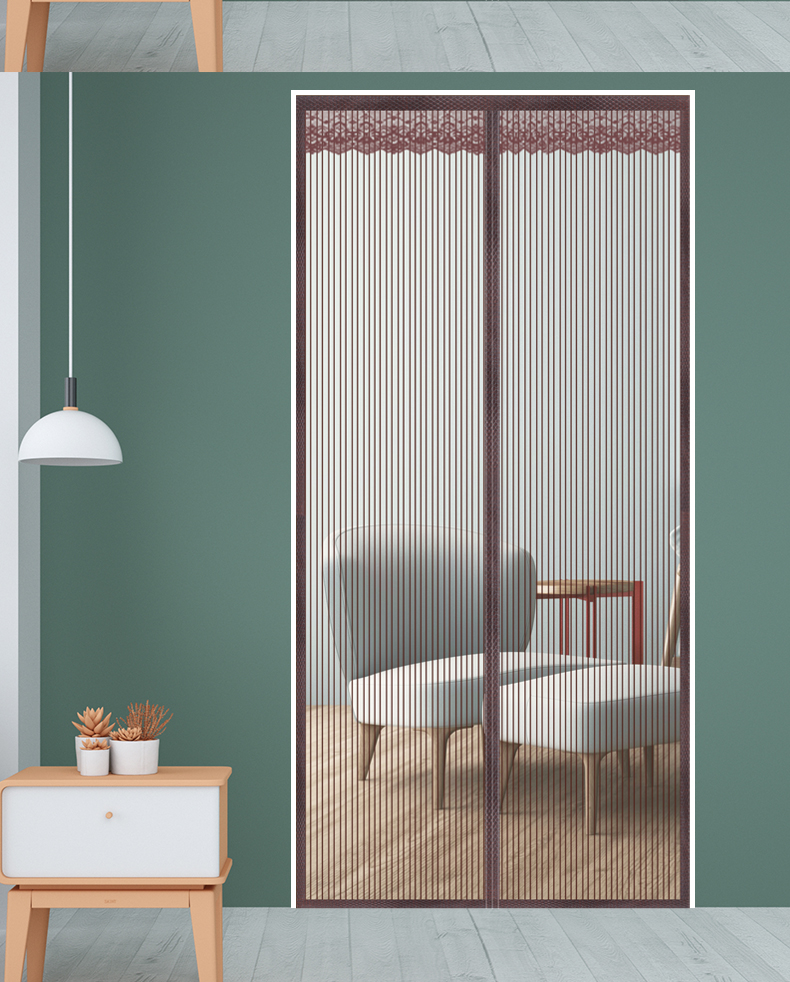 金刚网磁吸防蚊门帘金刚网全磁条防蚊门帘魔术贴家用大门磁吸卧室隔断