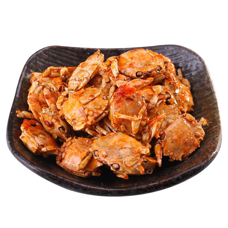 香酥香辣小海蟹小螃蟹零食香酥蟹小吃即食海鲜熟食蟹仔干货青岛特产香