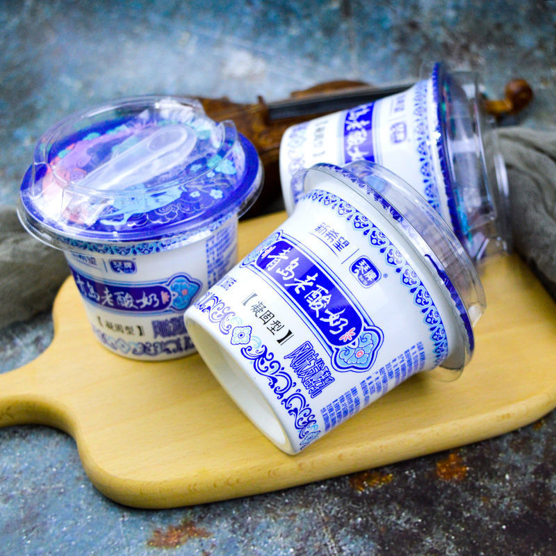 青岛老酸奶160g大盒装风味发酵乳传承老味道浓稠新希望老酸奶12碗