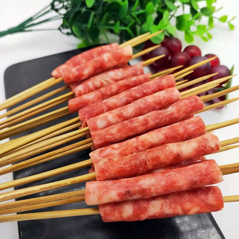 腊肠一口肠烤肠手把小串香肠涮串火锅速冻食材烧烤麻辣烫肉串热狗600g