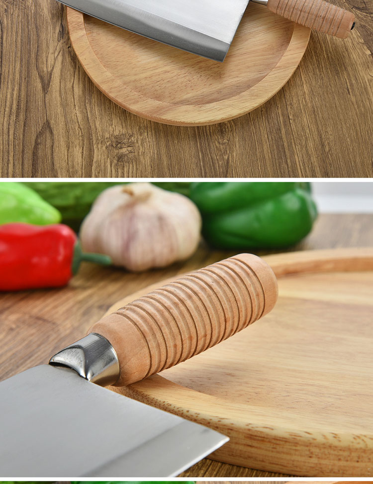 双狮菜刀牌斩骨刀锋利不锈钢切片刀厨师刀九江刀木柄小片刀烧腊刀桑刀