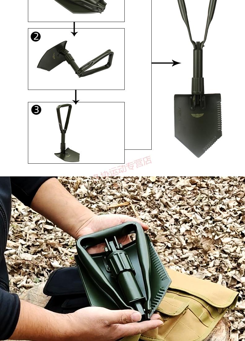 防身兵器库c2折叠工兵铲子户外铁锹中国工铲锹工铲野营车载应急工具