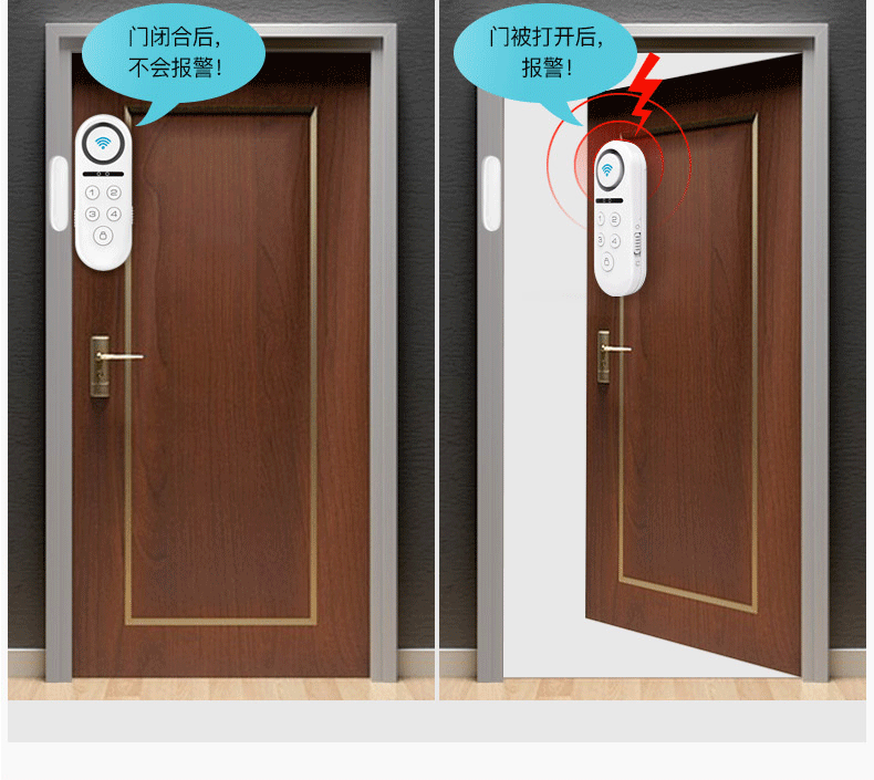 mdng小米mi生态智选门窗防盗报警器窗户开门无线智能wifi家用远程门磁