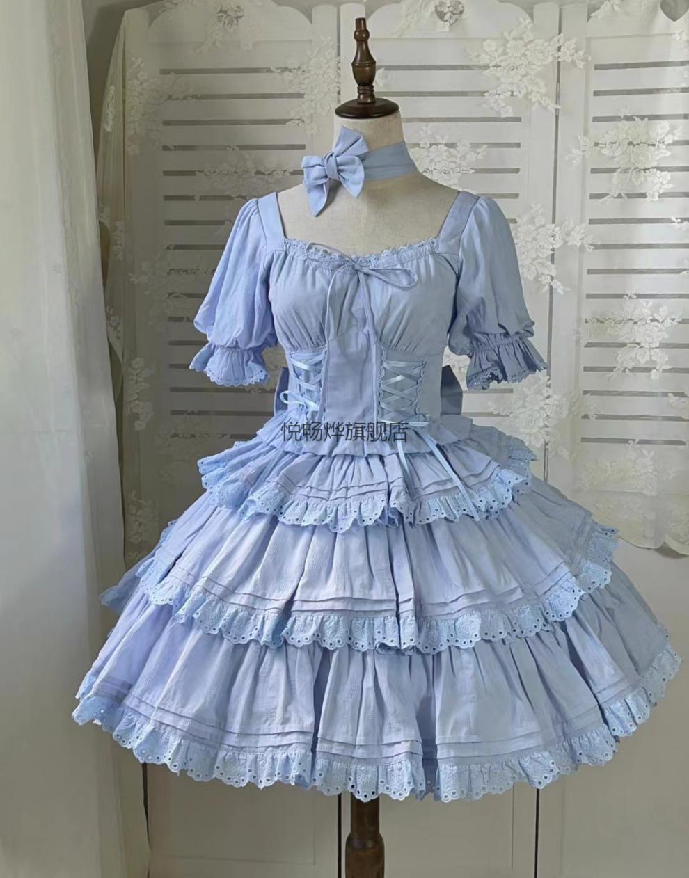 【现货速发】芙拉小姐lolita全款wf原创洛丽塔萌款芙拉小姐棉版分体op