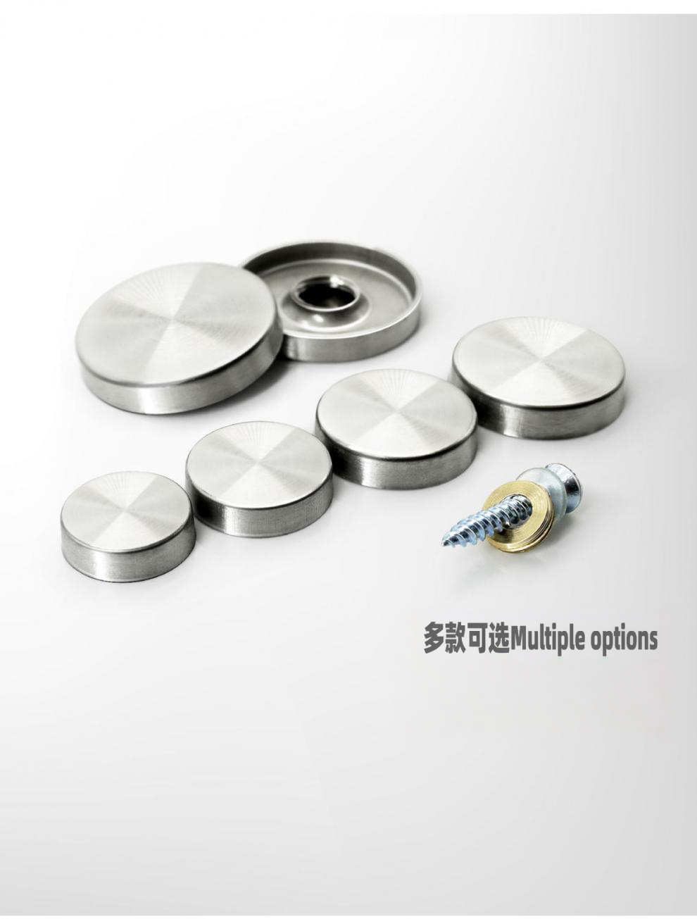 kesszal不锈钢镜钉广告钉装饰钉玻璃钉装饰盖帽螺丝钉镜子固定钉直径