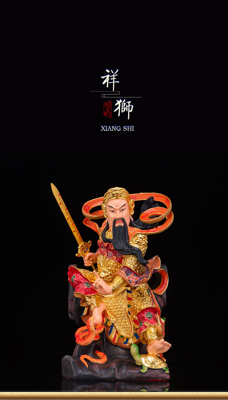 真武大帝神像玄天上帝神像铜彩绘玄武大帝祖师道教供奉真武大帝寺庙