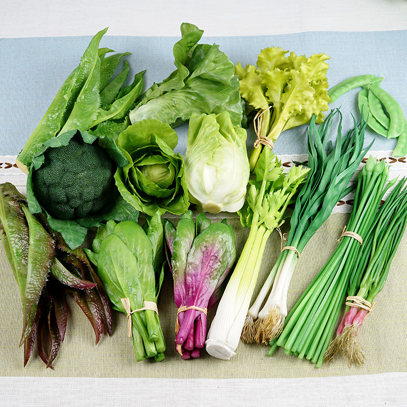 新品仿真蔬菜芹菜大葱蒜苗西芹青菜模型橱柜样板房装饰摆挂件拍摄道具