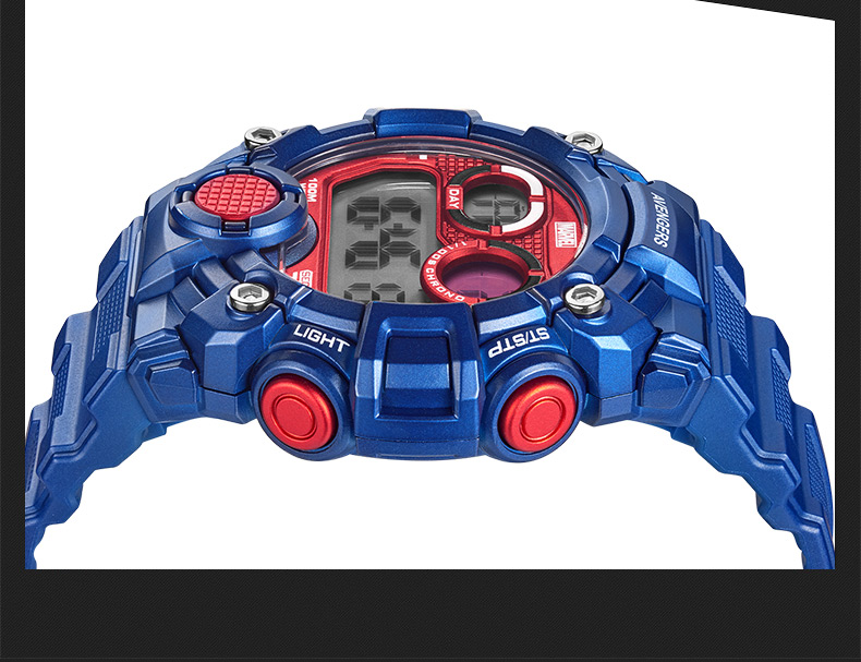 漫威marvel手表男学生运动防水夜光电子表潮流个性炫酷高中生青少年