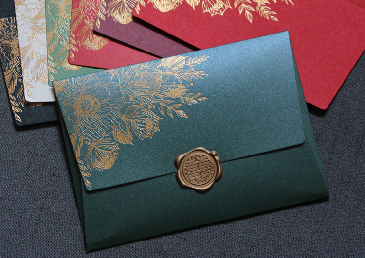 欧式3号加厚烫金特种纸珠光纸信封包装卡片质感邀请函信封袋珠光墨