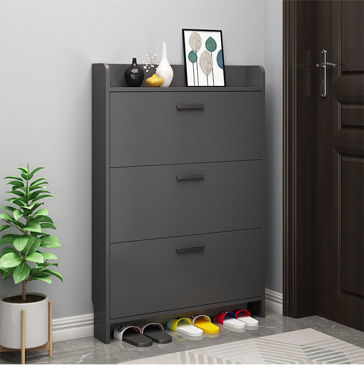 薄翻斗柜经济型玄关柜客厅现代极窄轻奢简约鞋柜全灰色长70宽13高118