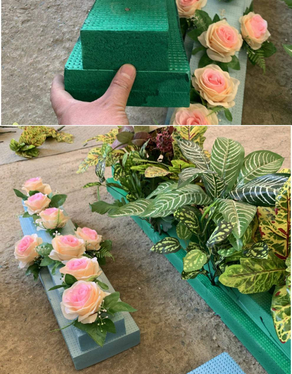 芊阙婚庆插花泡沫板仿真绿植花泥板花艺插花高密度双层路引花排底座