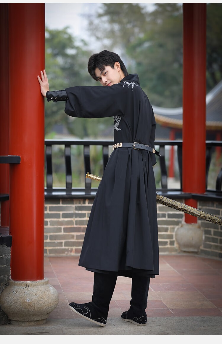 明制汉服男飞鱼服中国龙锦衣卫腹黑武侠直袖护腕霸气学生表演服仅飞鱼
