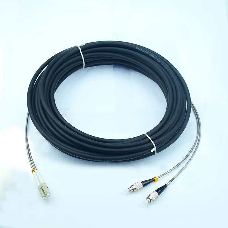 10m/20/50米铠装光纤跳线 野战多模双芯lc-lc 100m【图片 价格 品牌