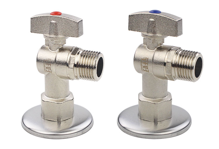 全铜4分内外丝大流量球芯角阀12内牙内螺纹三角阀开直角球阀阀门红标