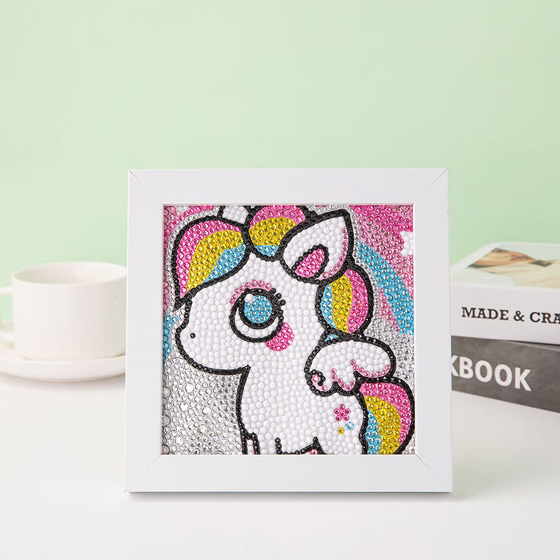 钻石贴画水晶满钻手工diy制作女孩点点画生日礼物钻石绣简单龙猫框