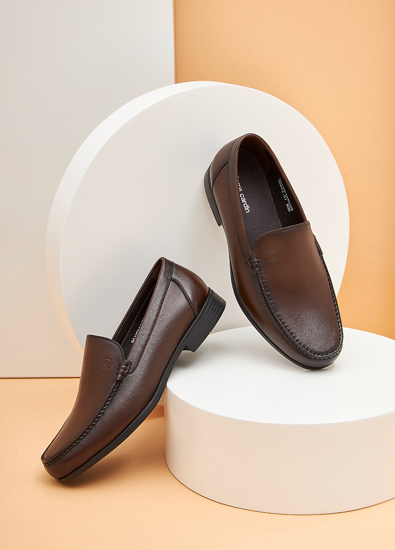 皮尔卡丹男鞋2021冬上新款羊皮里经典常青款头层牛皮商务皮鞋男黑色43