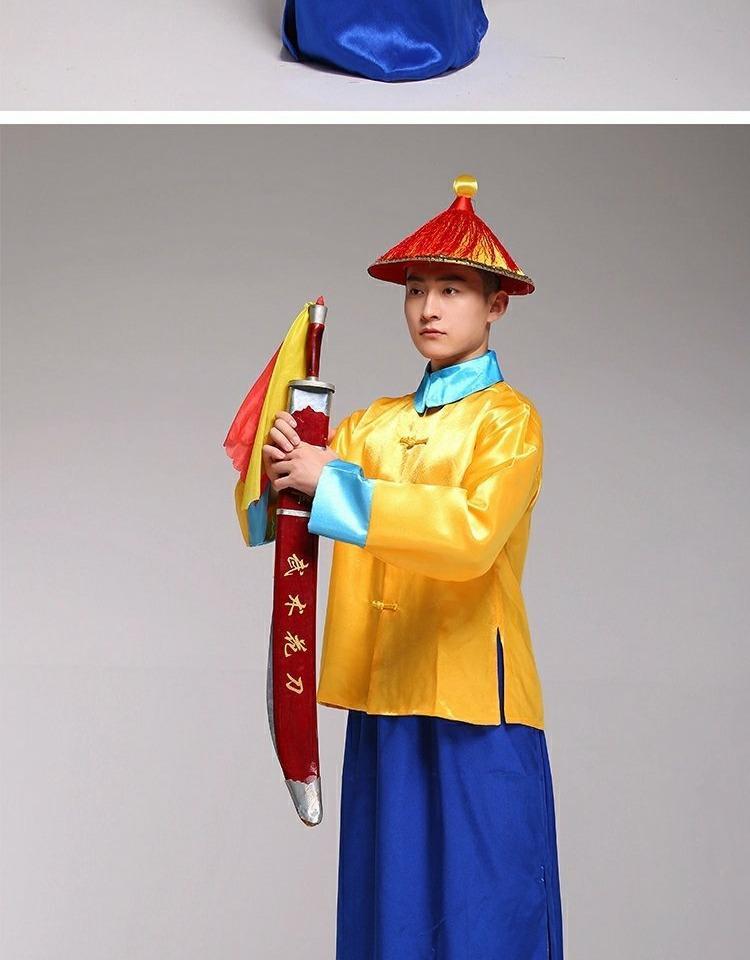 支持国产沪特斯2019侍卫官兵服御林清兵古装衙役带刀护卫影视服装黄