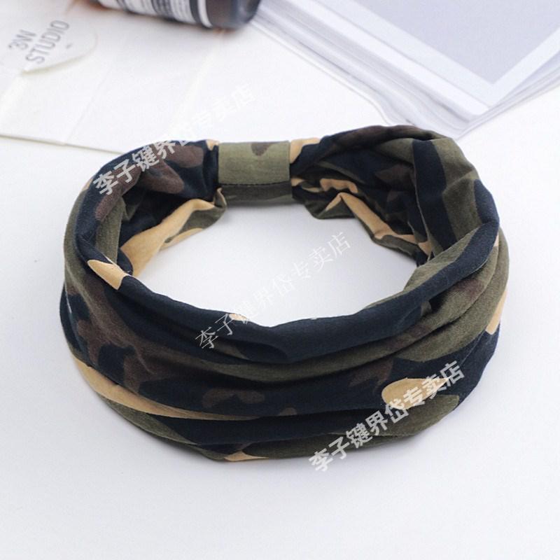 护额保暖防风护额头带运动发带女防风保暖骑行头巾防寒jc857彩色条纹