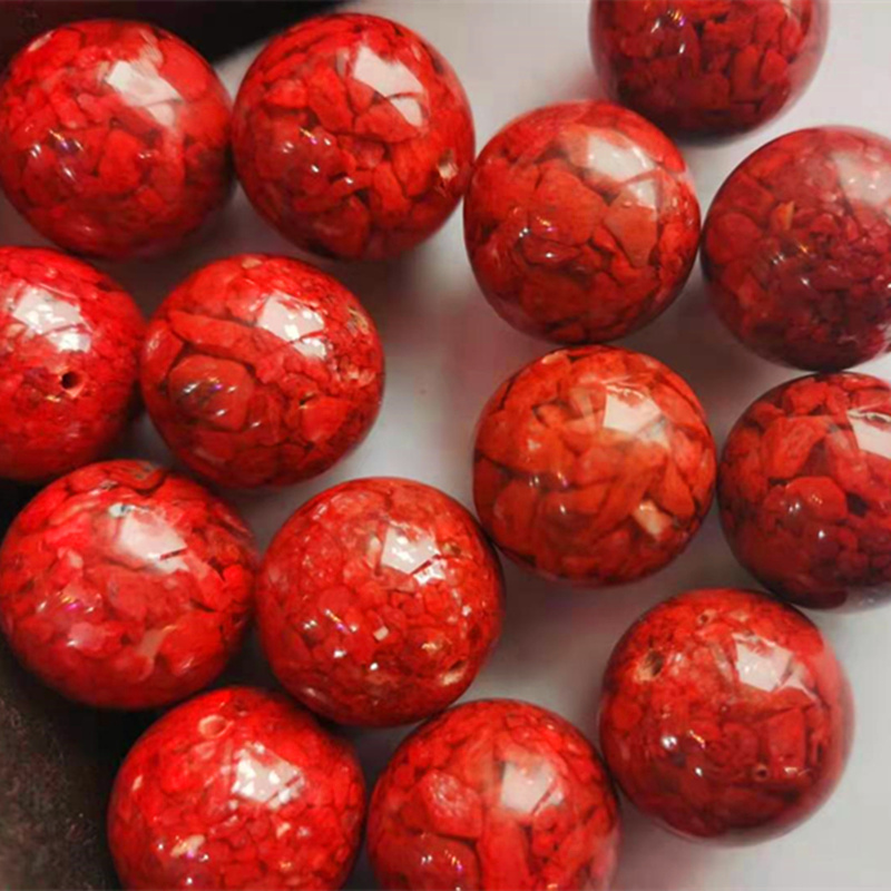 珍韵缘晶体紫金砂6级朱辰赤砂圆配饰手链串16情侣款本命年红散转运珠