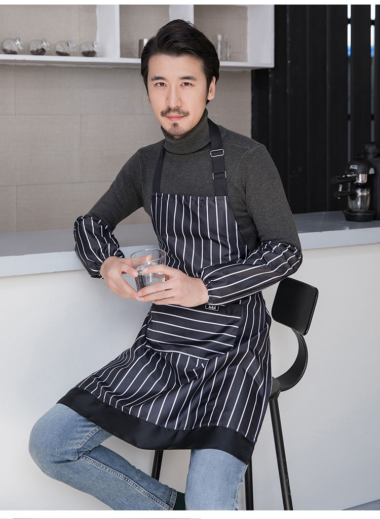 厨房防水围裙男大号围腰罩衣成人炒菜围裙男士做饭打扫卫生女士上班