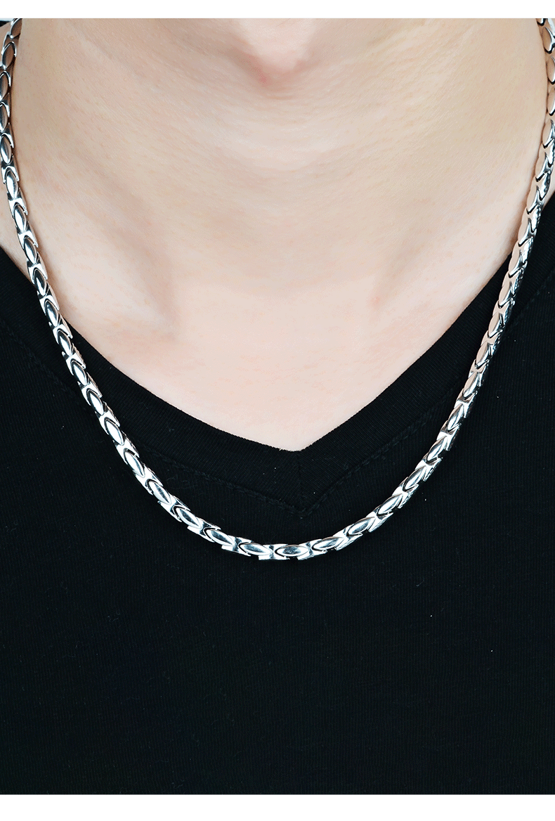 钰帛工坊铂金项链男pt950白金项链男士铂金项链吊坠pt999铂金项链男款